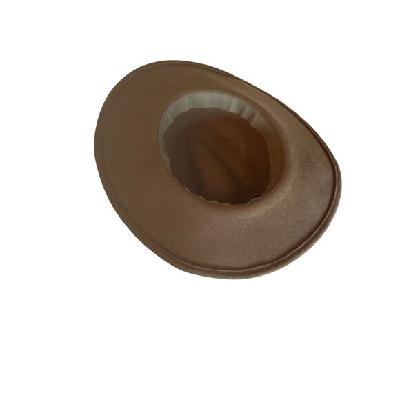 Steve Madden Wool Fedora Hat Gold Chain Accent Boho Classic Hipster - Picture 3 of 5